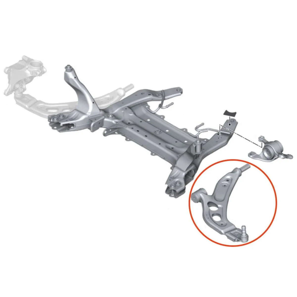 Bandeja Dianteira APlus BMW 118 2019-2023 (Lado Esquerdo) Série F40