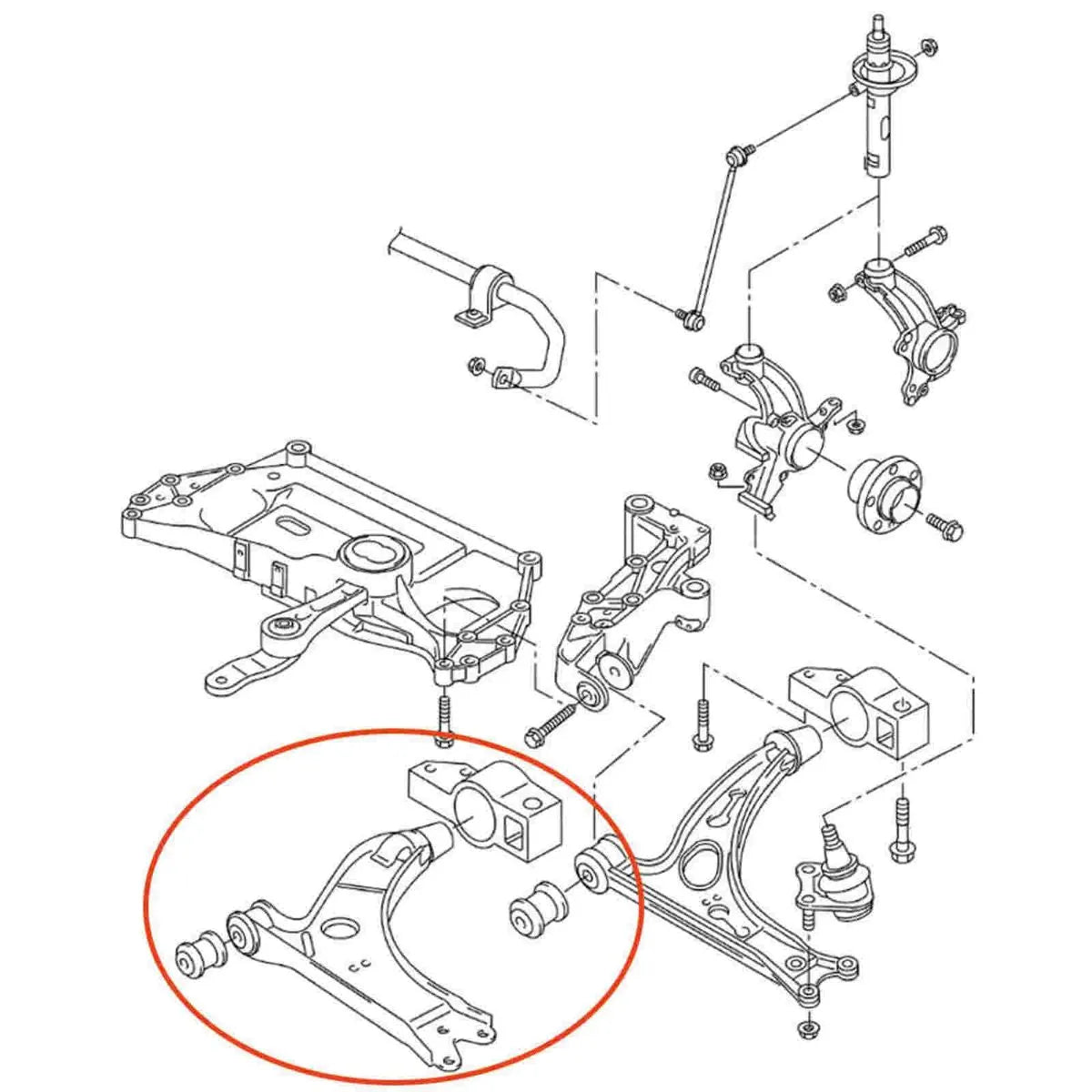 Bandeja Dianteira APlus Audi A3 2007-2013 (Lado Esquerdo) Chapa Soldada