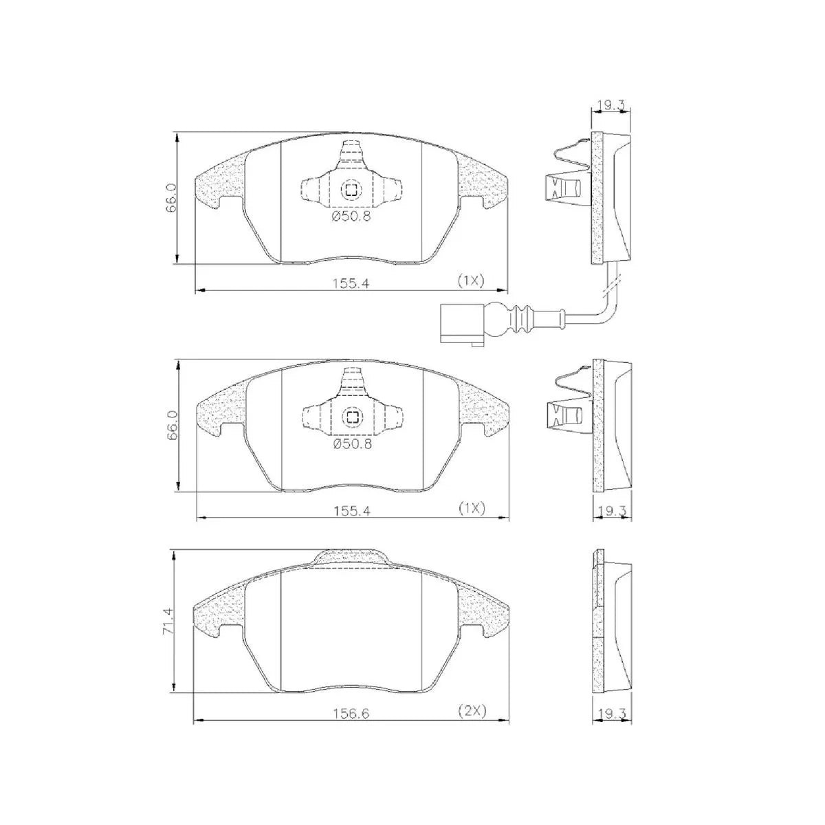 Pastilha Dianteira Cerâmica Fras-le Audi A1 2011-2017 Chassi 8X